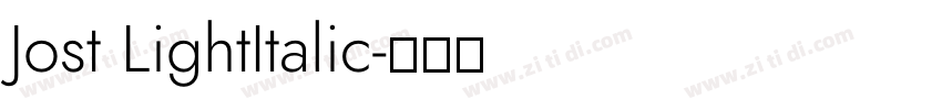 Jost LightItalic字体转换